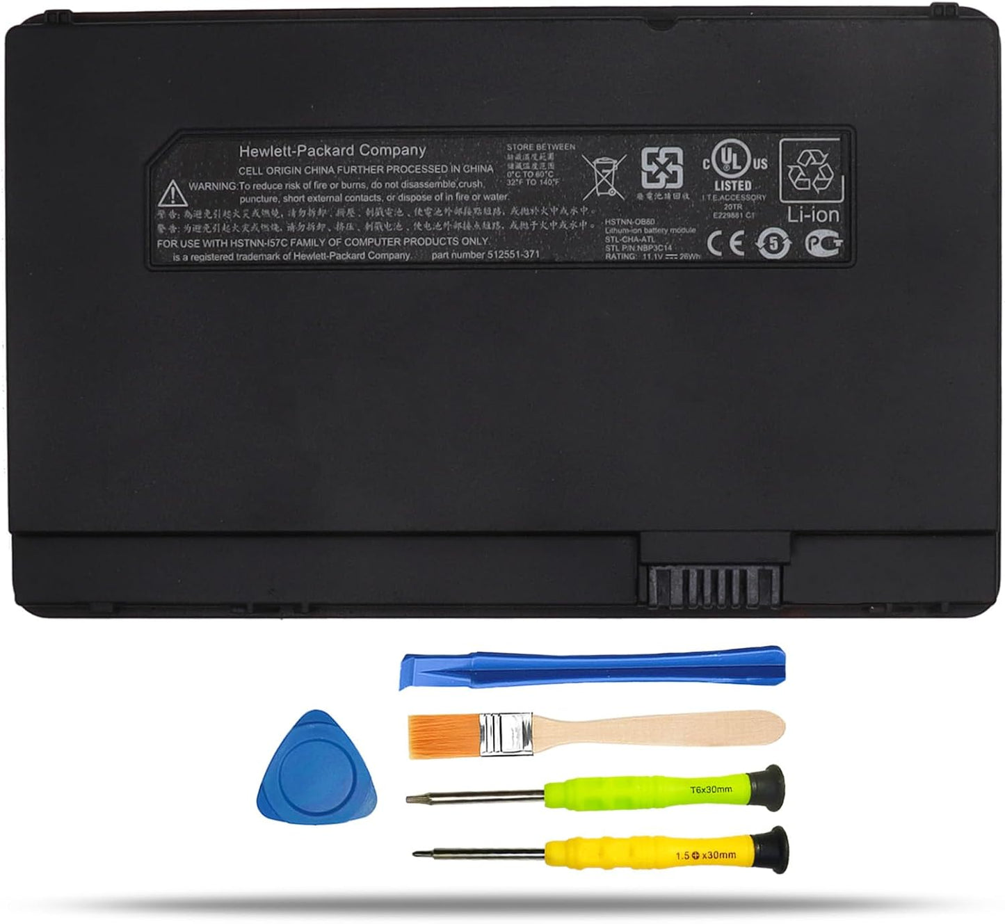 HSTNN-OB80 Laptop Battery Replacement for HP Mini 1000 1002XX 1001TU 1001XX 1008TU 1001 Series Notebook 493529-371 504610-001 FZ441AA FZ441AA UUF HSTNN-XB80 11.1V 26Wh