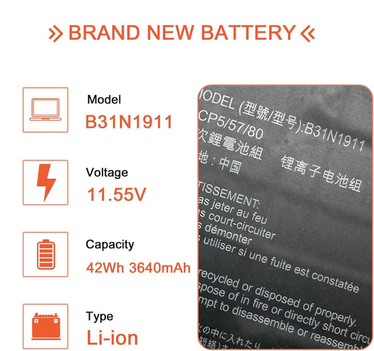 Genuine B31N1911 Battery for ASUS VivoBook Flip K413 K413EA K413EP K413EQ K413FA K413FQ K413JA S433EA S433FA X413EA X413JA TP420 TM420 TP470 TM420UA TM420IA TP420UA TP420IA TP470E TP470EA TP470EZ