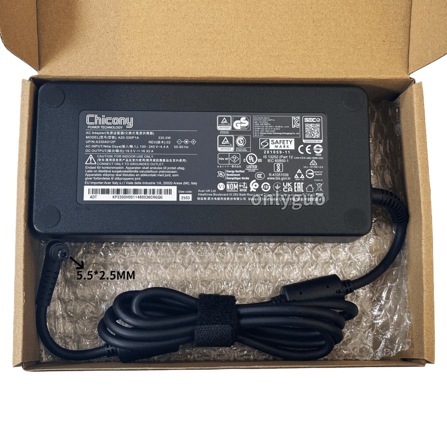 A20-330P1A 330W OEM Charger for Acer Predator Helios 300 500 PH317-55 PH315-54