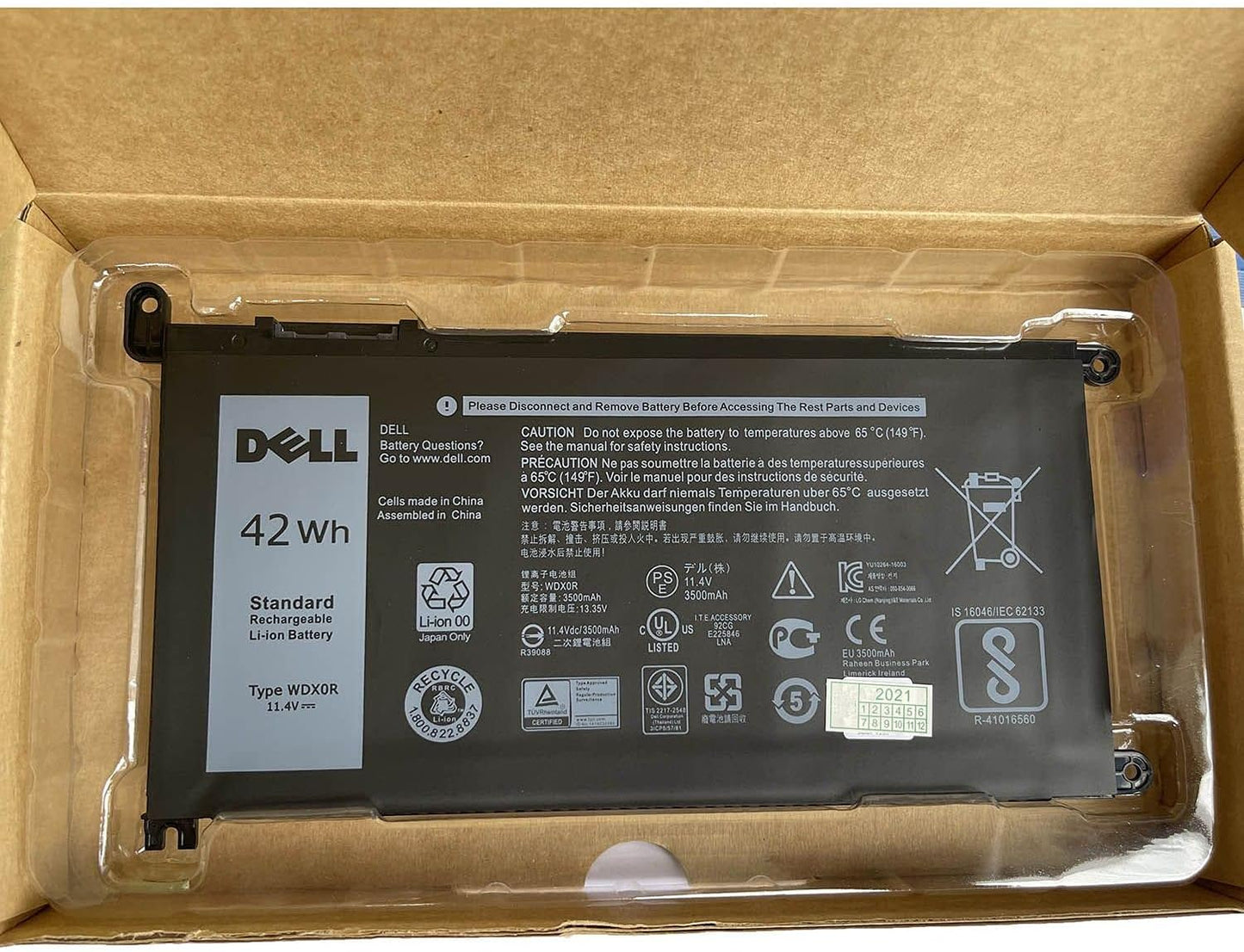 Genuine WDX0R Laptop Battery for dell Inspiron 15 7579 7569 5578 5565 5567 5568 5570 5775 5579 7560 7570 13 5378 5368 7375 7368 7378 17 5765 5767 5770 Series P69G001 P58F P58F001 P75F P66F P69G 3CRH3