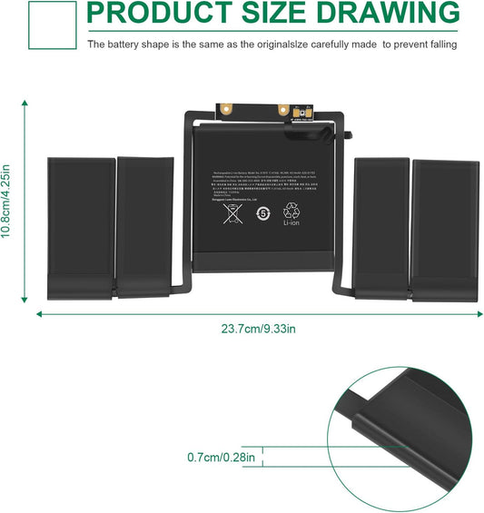 New Genuine A1819 OEM Battery for Apple MacBook Pro 13" A1706 Late 2016 Mid 2017