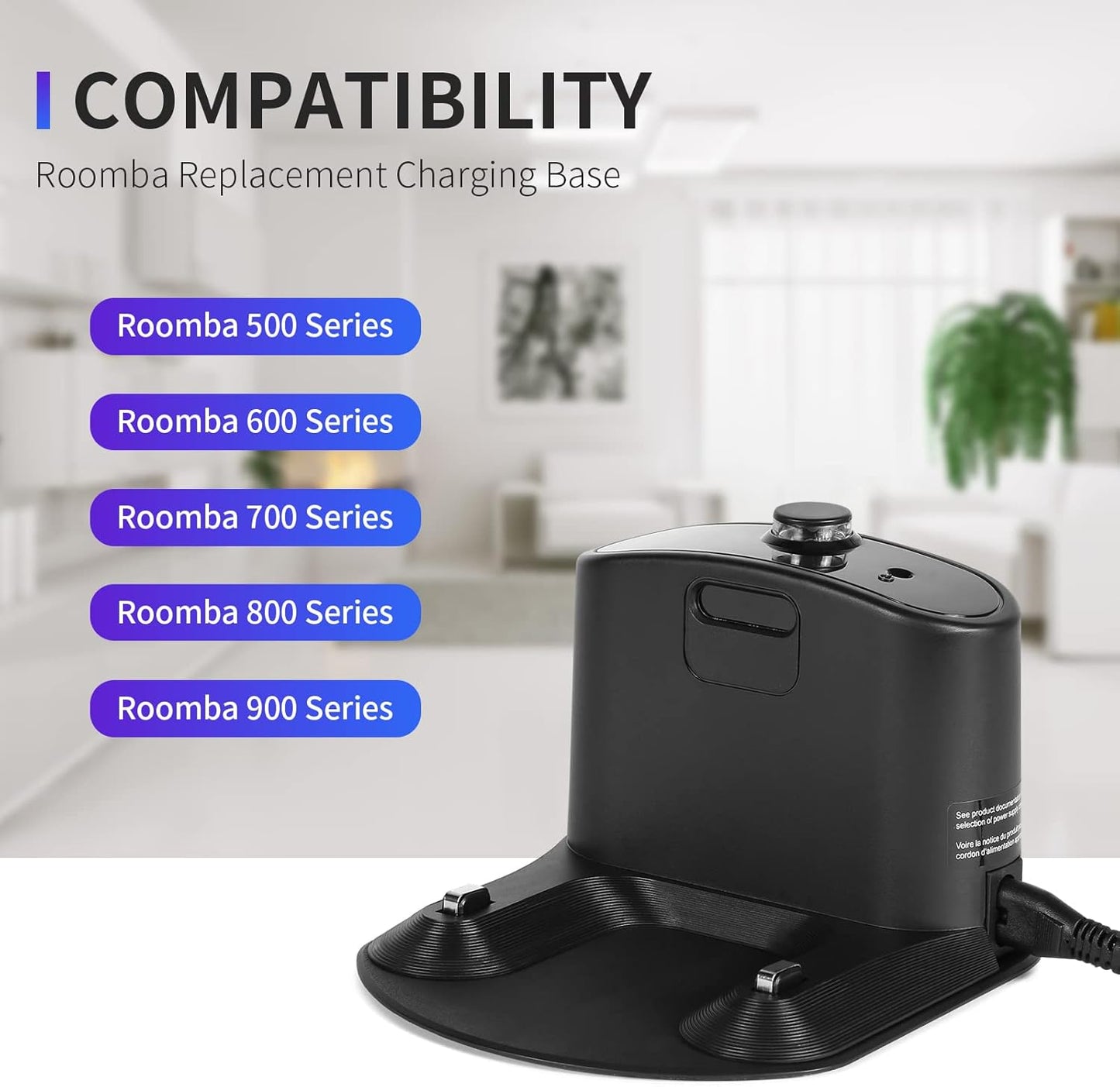 Roomba Charger For Roomba Charger Dock - Replacement Charging Base for iRobot Roomba e5 e6 i1 i3 i4 i6 i7 i8 500 600 700 800 900 Robots ADF-N1 17170 17064 4452369