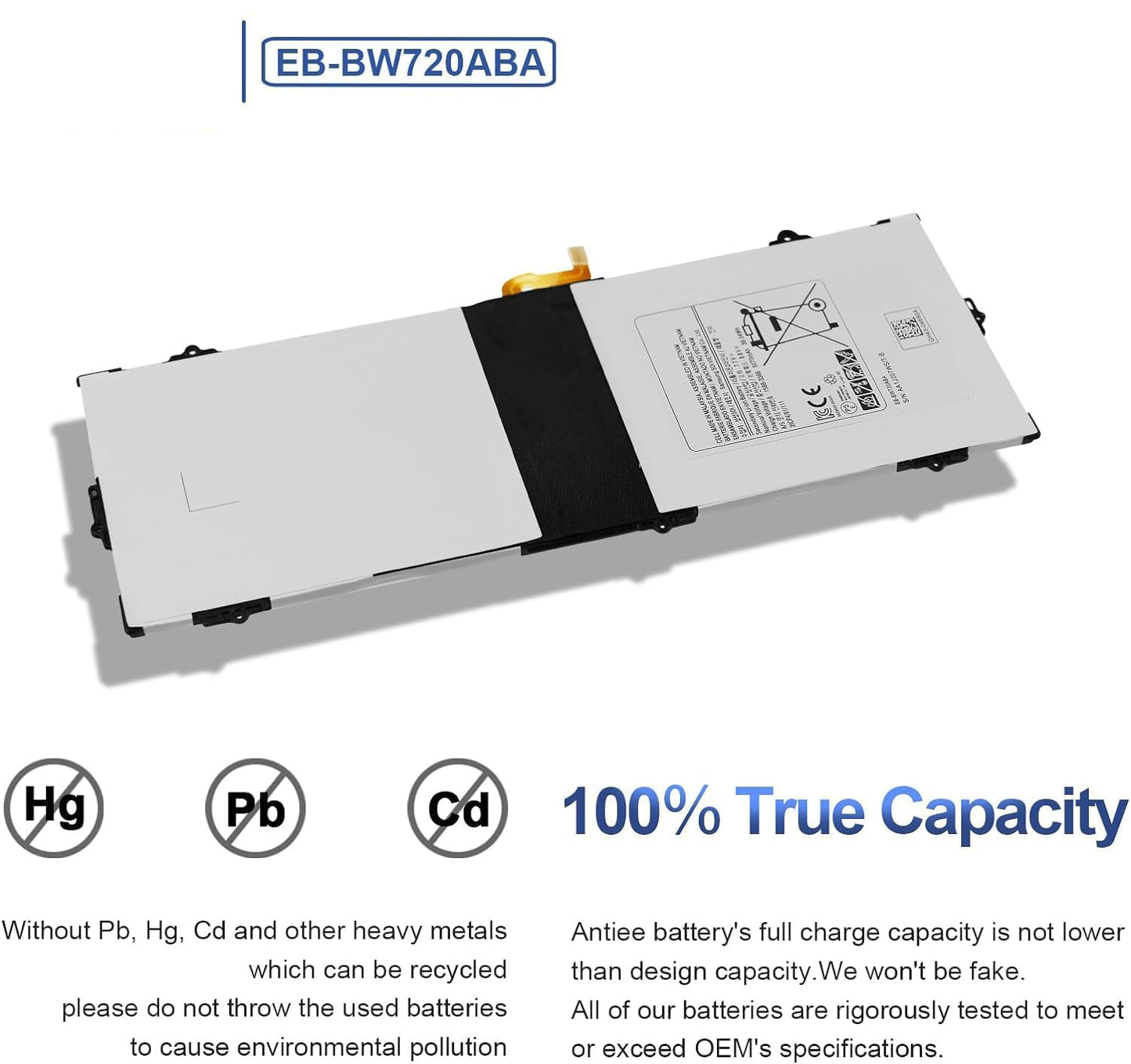 EB-BW720ABA Battery for Samsung Chromebook Plus V2, Chromebook 4/4+, & Galaxy Book 12