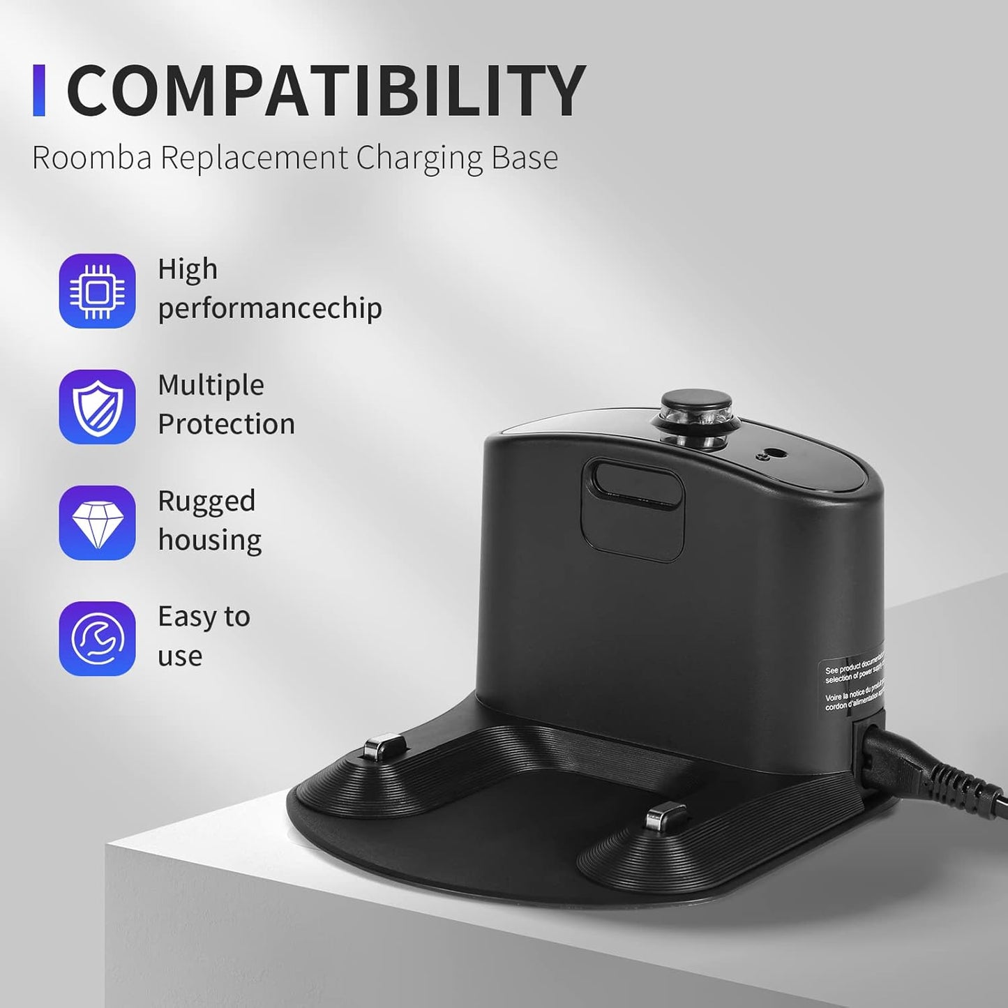 Roomba Charger For Roomba Charger Dock - Replacement Charging Base for iRobot Roomba e5 e6 i1 i3 i4 i6 i7 i8 500 600 700 800 900 Robots ADF-N1 17170 17064 4452369