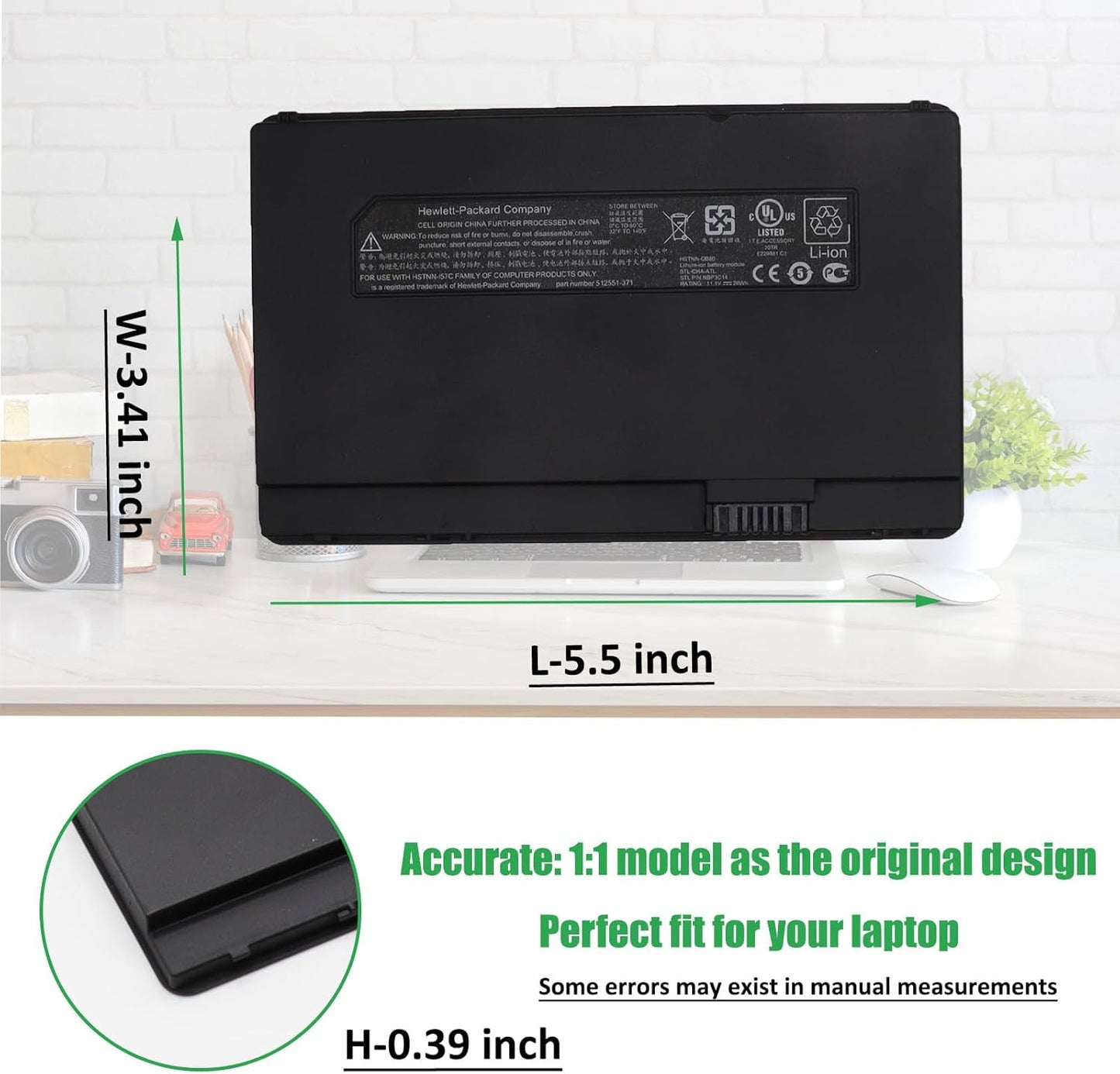 HSTNN-OB80 Laptop Battery Replacement for HP Mini 1000 1002XX 1001TU 1001XX 1008TU 1001 Series Notebook 493529-371 504610-001 FZ441AA FZ441AA UUF HSTNN-XB80 11.1V 26Wh