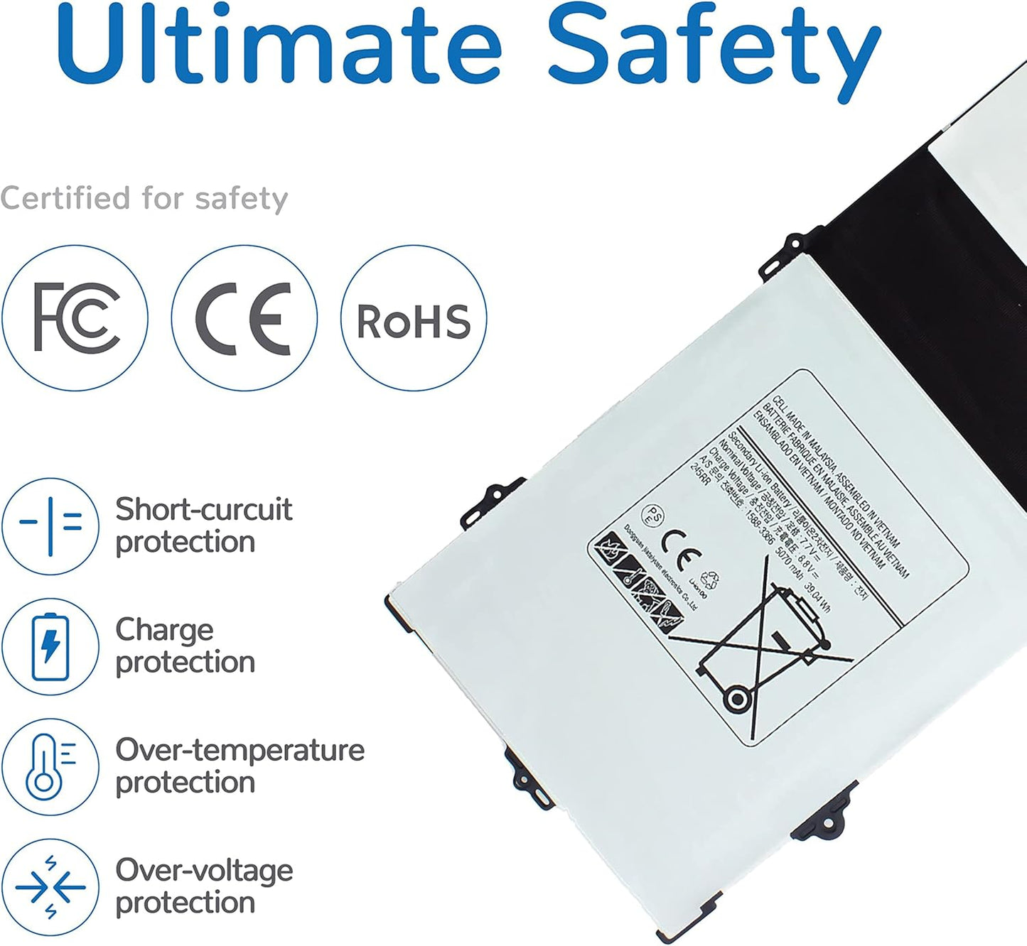 EB-BW720ABE Battery for Samsung Chromebook Plus V2 XE310XBA/XE350XBA/XE520QAB Series | BA43-00390A Replacement