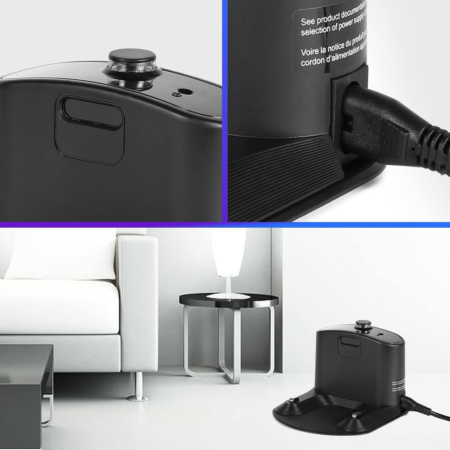Roomba Charger For Roomba Charger Dock - Replacement Charging Base for iRobot Roomba e5 e6 i1 i3 i4 i6 i7 i8 500 600 700 800 900 Robots ADF-N1 17170 17064 4452369