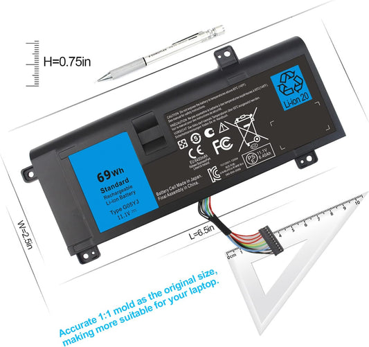 G05YJ Gaming PC Battery for Dell Alienware 14 M14x R3 R4 A14 ALW14D ALW14D-5528 ALW14D-1528 ALW14D-1728 ALW14D-4728 ALW14D-4828 ALW14D-5828 ALW14D-5728 ALW14D-2728 Y3PN0 P39G 8X70T.