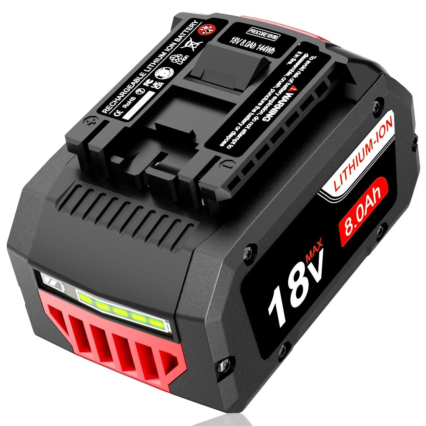 2-Pack Battery Replacement for Bosch BAT609 BAT610G BAT618 GSR18V-LI