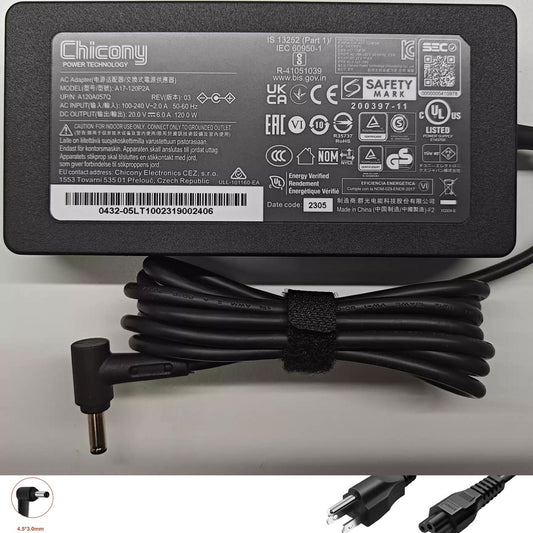 Original Chicony A17-120P2A 120W AC Adapter Charger for MSI GF63 Thin 11UC / 11UD