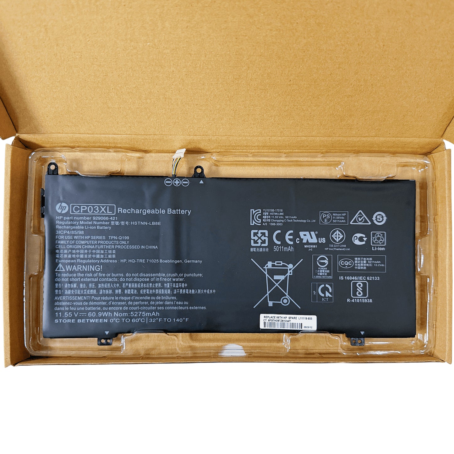 Genuine CP03XL 60.9Wh Laptop Battery for HP Spectre x360 13-ae000 Convertible