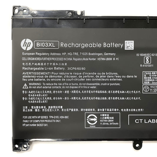 Genuine BI03XL (ON03XL) Laptop Battery for HP Stream 14-CB, 14-AX, 14-DS Series