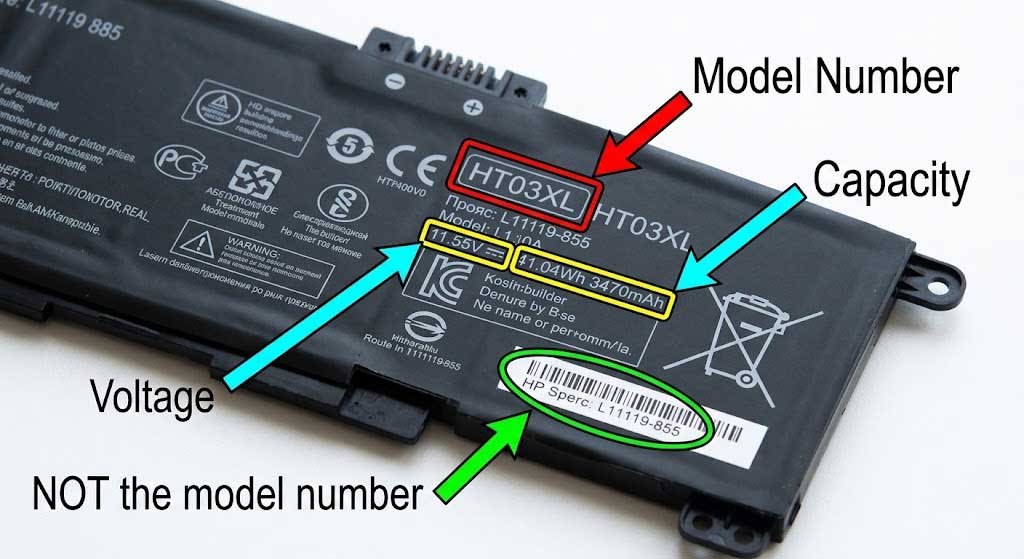 Before You Order an HP Battery: The 4-Way Model Number Check