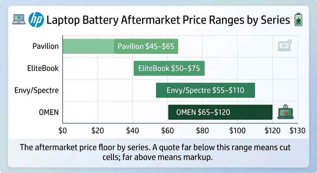 HP Battery Replacement Costs: The 3-Price Sanity Check That Spots an Overpriced Quote