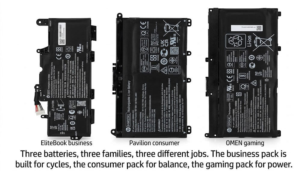 The 3 Battery Families of HP Laptops: A Comparison by Series