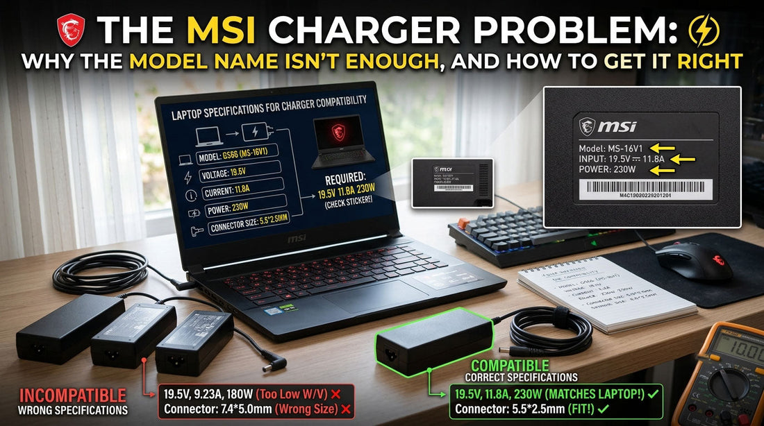 The MSI Charger Problem: Why the Model Name Isn't Enough, and How to Get It Right