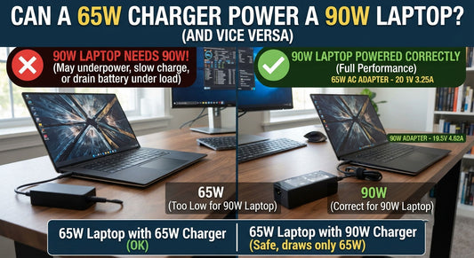 Can a 65W Charger Power a 90W Laptop? (And Vice Versa)