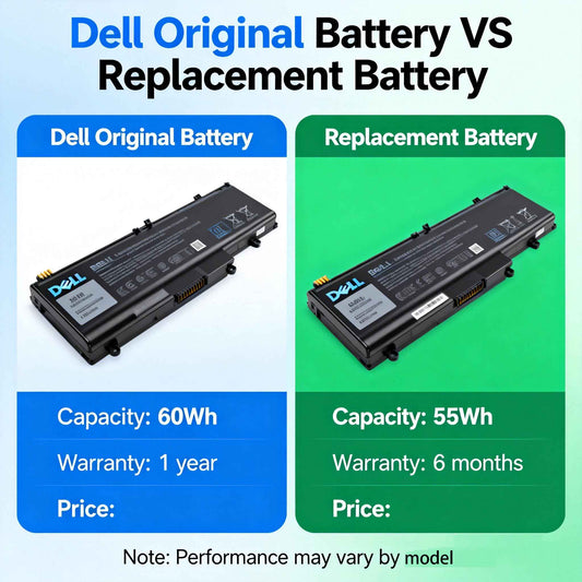 Dell Original Battery VS Replacement Battery 