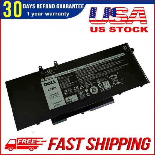 DELL 3HWPP 15.2V 68Wh 4-Cell Notebook Rechargeable Battery For DELL Latitude 5401,5410,5411,5501,5510,5511,Precision 3541,3550 ,3551, Inspiron 7500 2-in-1 Black ,7506 2-in-1 Black ,7706 2-in-1 Laptop