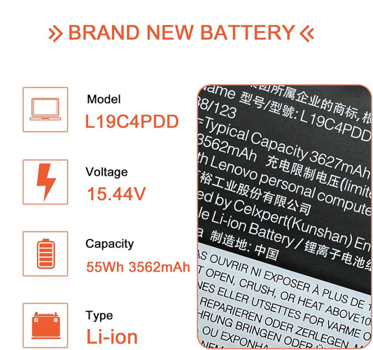 Genuine L19C4PDD Laptop Battery for Lenovo ThinkBook 13S G2 ITL & 14S G2 ITL Series
