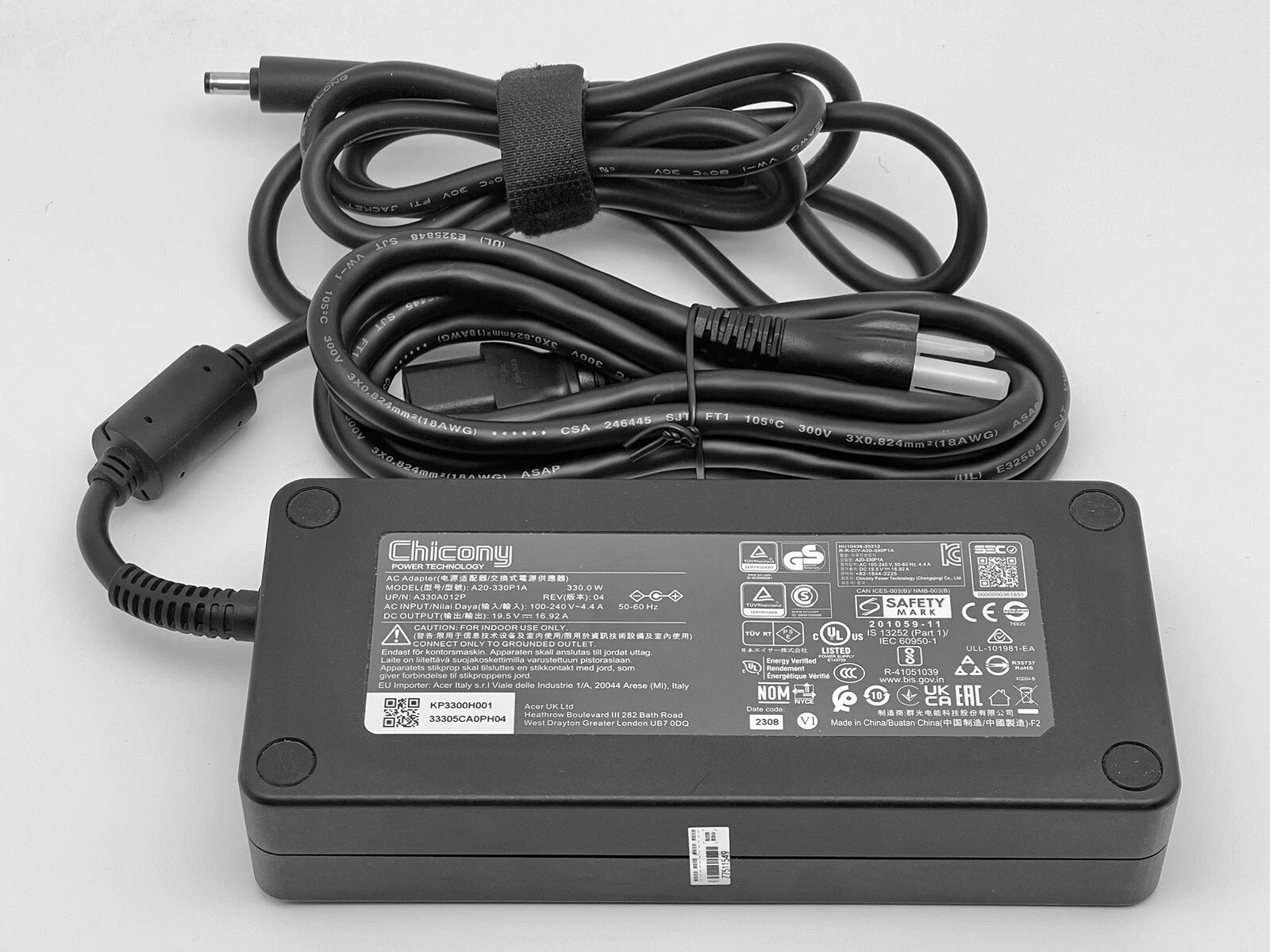 A20-330P1A 330W OEM Charger for Acer Predator Helios 300 500 PH317-55 PH315-54