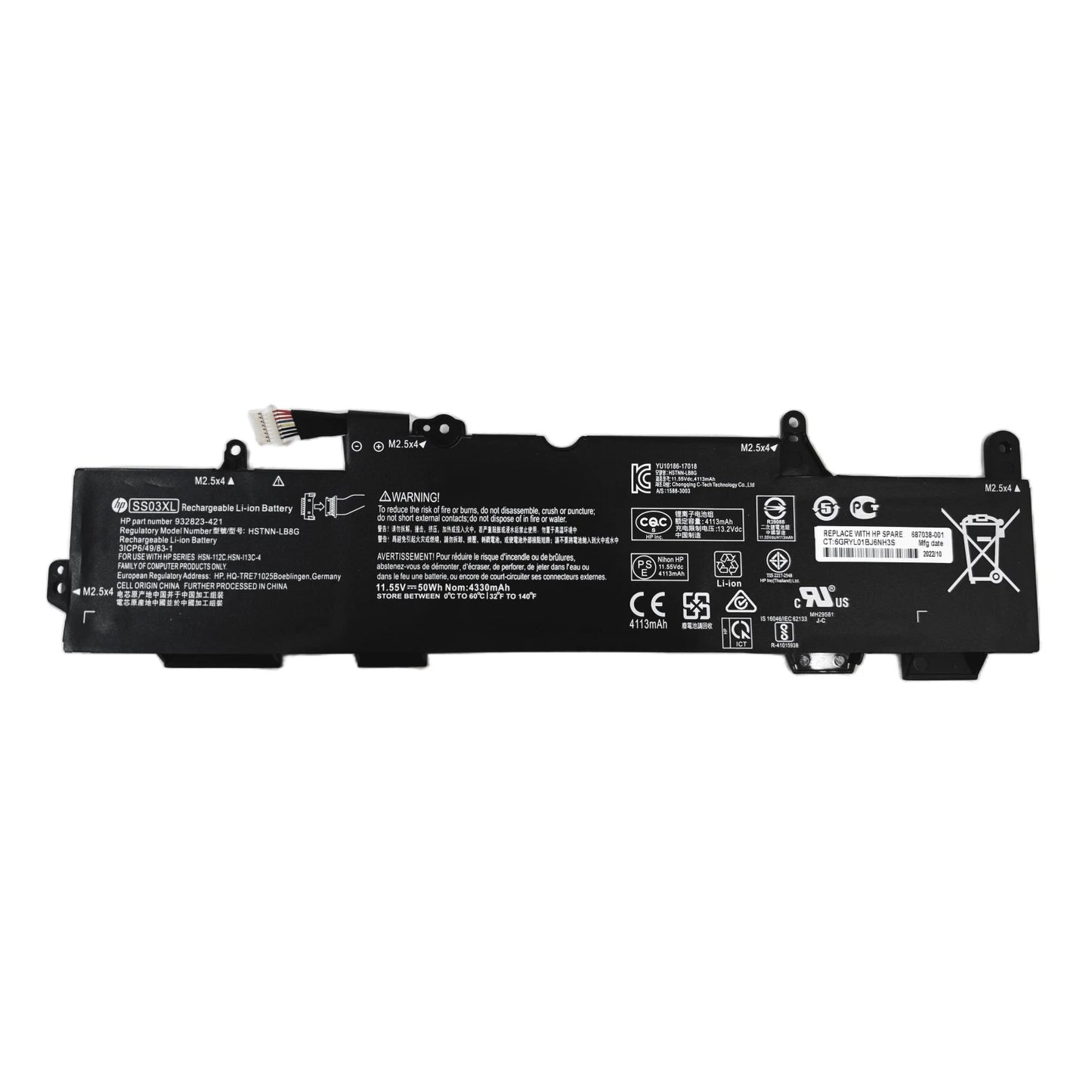 Genuine SS03XL Battery for HP EliteBook 840 G5 G6, 730 735 740 G5 Series