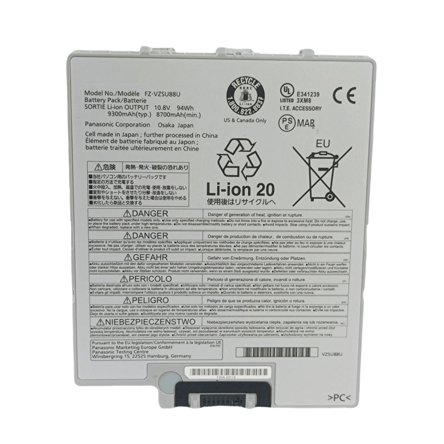 New FZ-VZSU88U 94Wh Battery for Panasonic Toughpad FZ-G1 Rugged Tablet