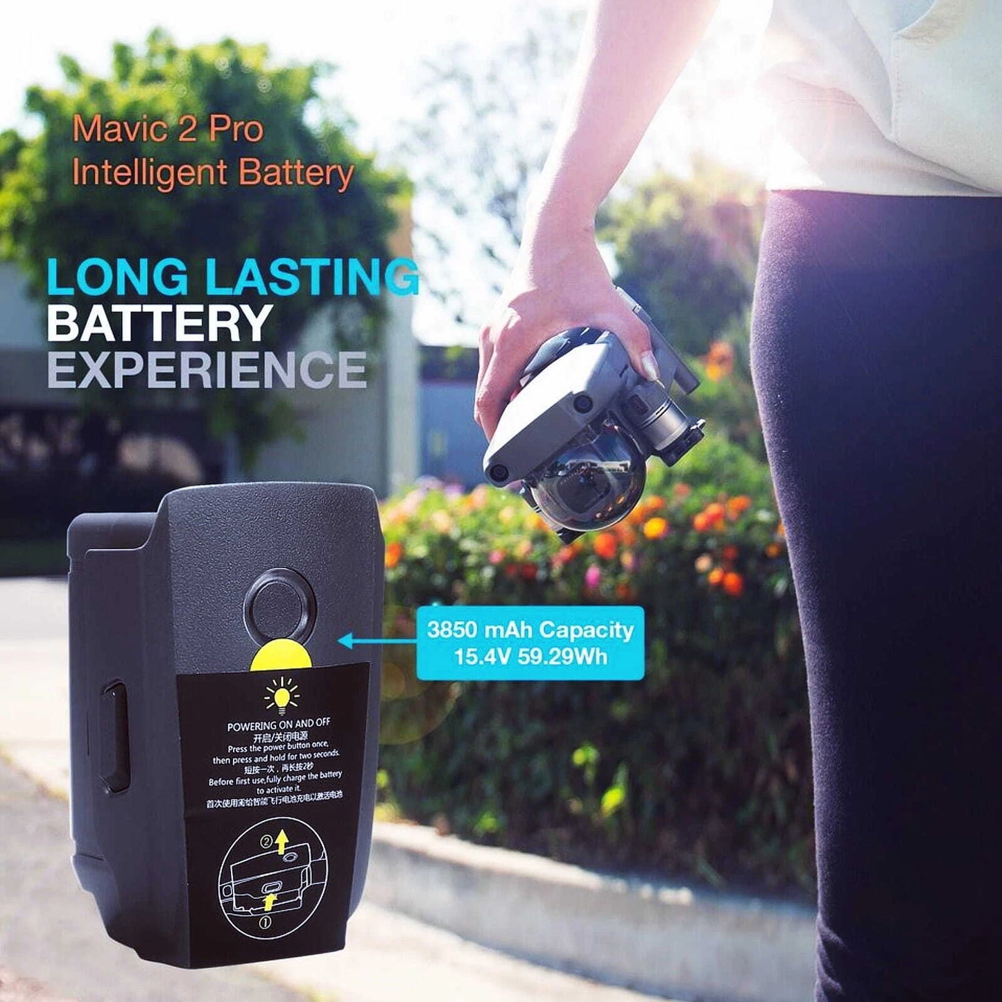 Genuine Intelligent Replacement Battery for DJI Mavic 2 Series - 15.4V 3850mAh