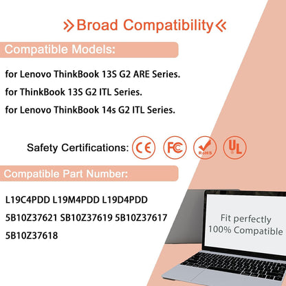 Genuine L19C4PDD Laptop Battery for Lenovo ThinkBook 13S G2 ITL & 14S G2 ITL Series