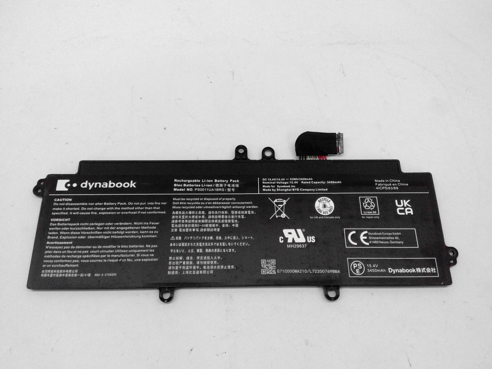New Genuine PS0010UA1BRS 53Wh Battery for Toshiba Dynabook Portege X30W X30W-J