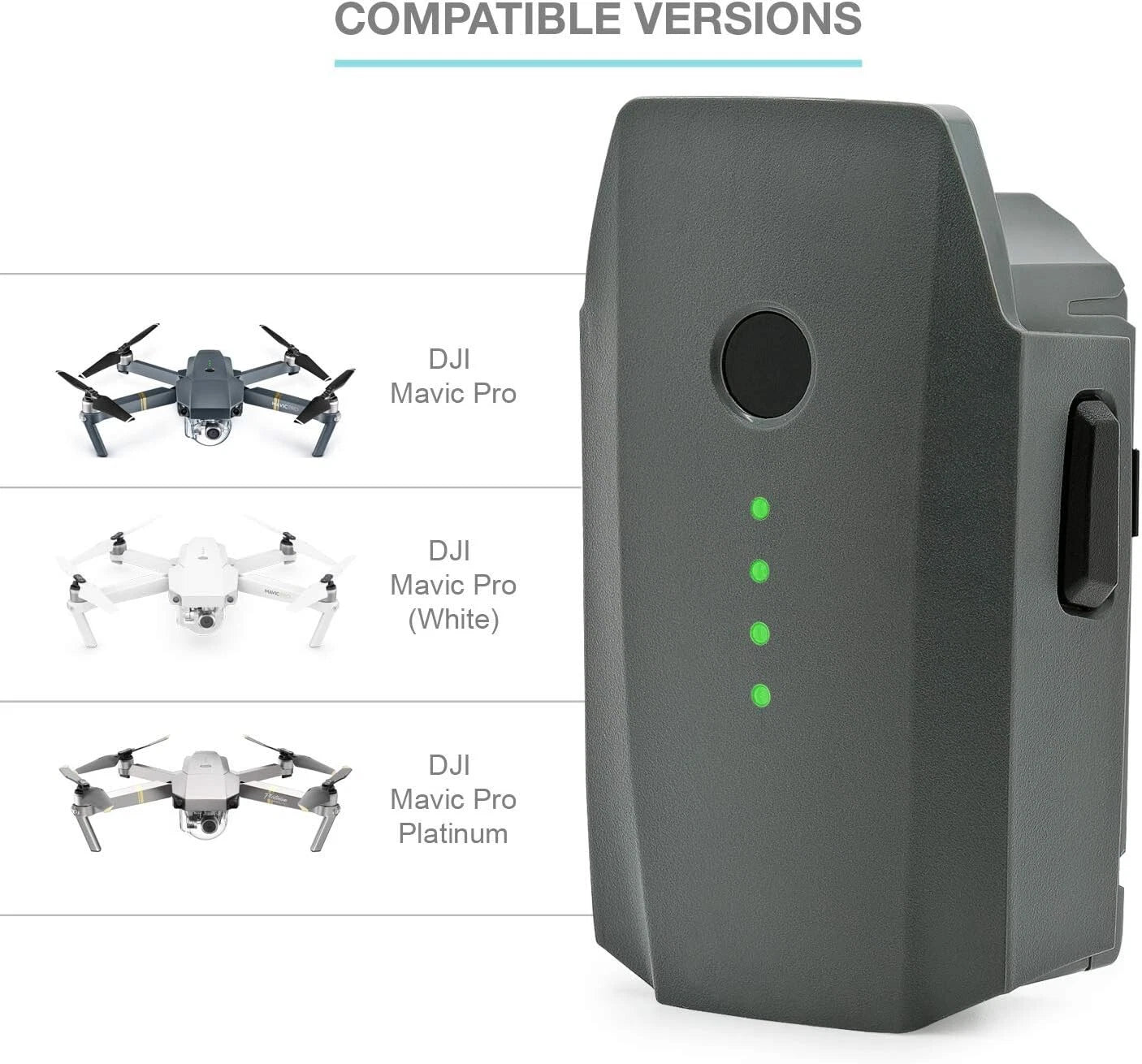 11.4V 3830mAh 43.6Wh DJI Mavic Pro Intelligent Flight Battery Replacement