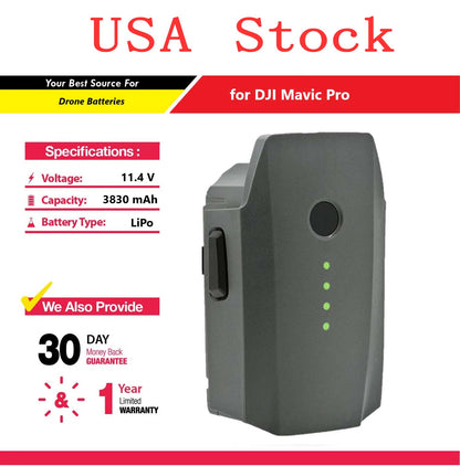 11.4V 3830mAh 43.6Wh DJI Mavic Pro Intelligent Flight Battery Replacement