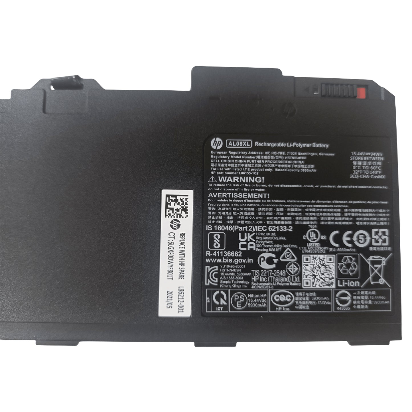 Genuine AL08XL 94Wh Laptop Battery for HP ZBook Fury 15 G7 / G8 & 17 G7 / G8 Mobile Workstation