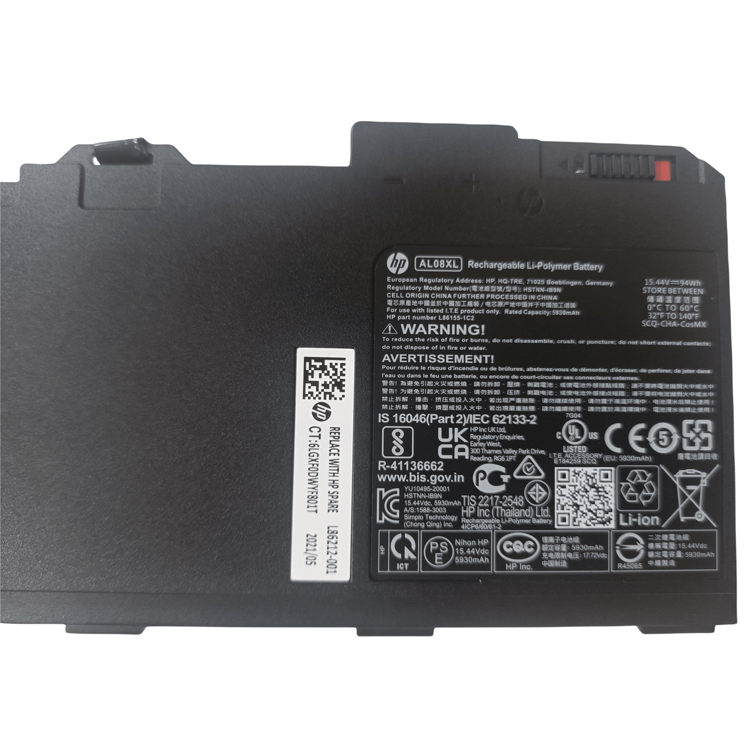 Genuine AL08XL 94Wh Laptop Battery for HP ZBook Fury 15 G7 / G8 & 17 G7 / G8 Mobile Workstation