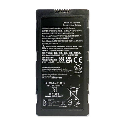 Genuine Replacement Battery for DJI WB37 Model - Compatible with Cendence, CrystalSky & More