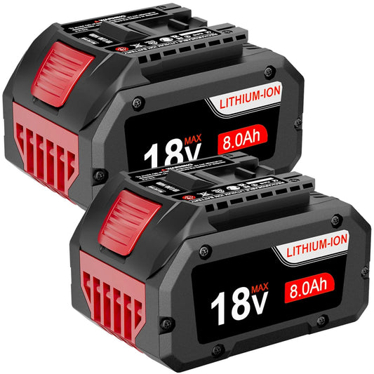 2-Pack Battery Replacement for Bosch BAT609 BAT610G BAT618 GSR18V-LI
