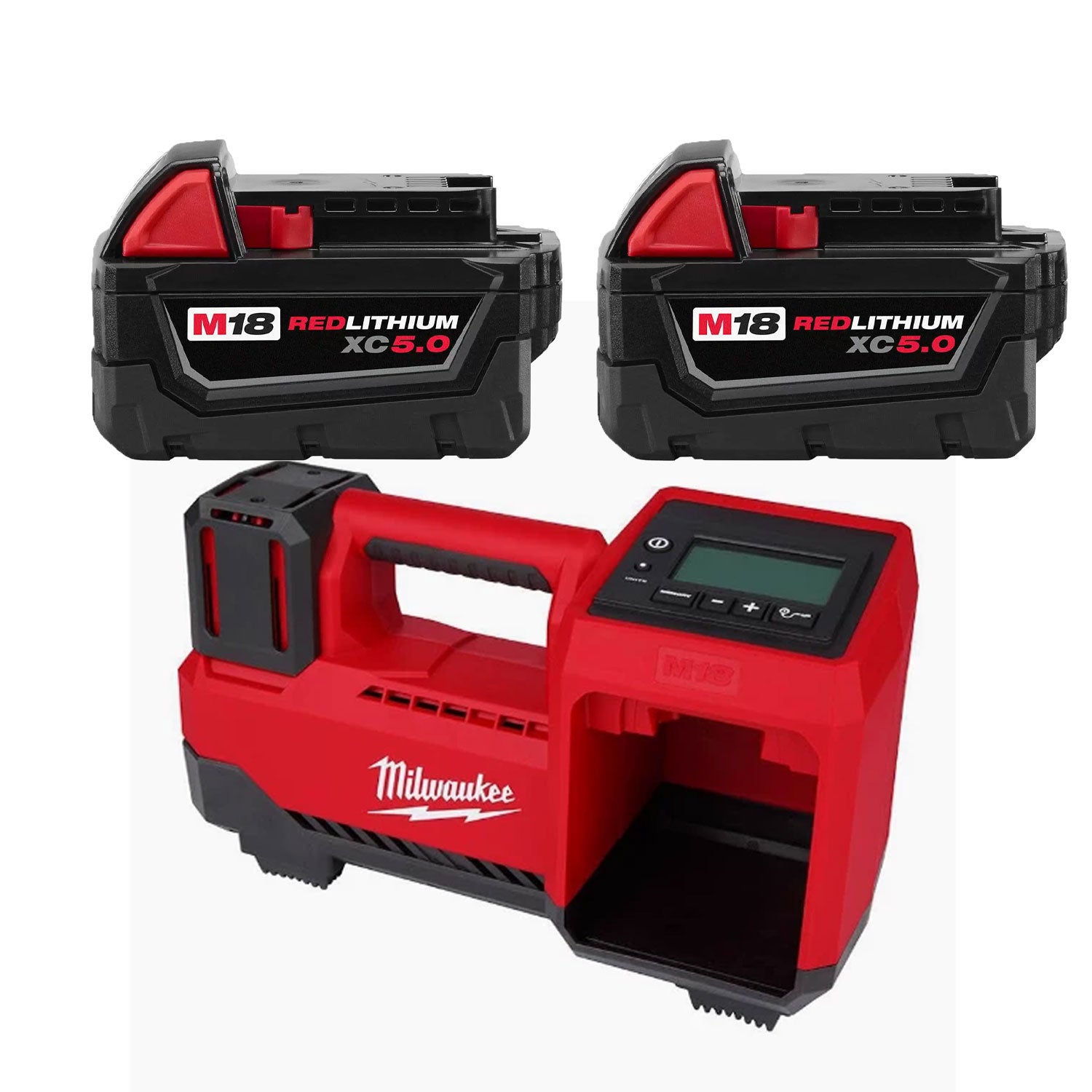 Milwaukee 2PCS 48-11-1852 M18 Battery  And 2848-20 Tire Inflator Bare Tool