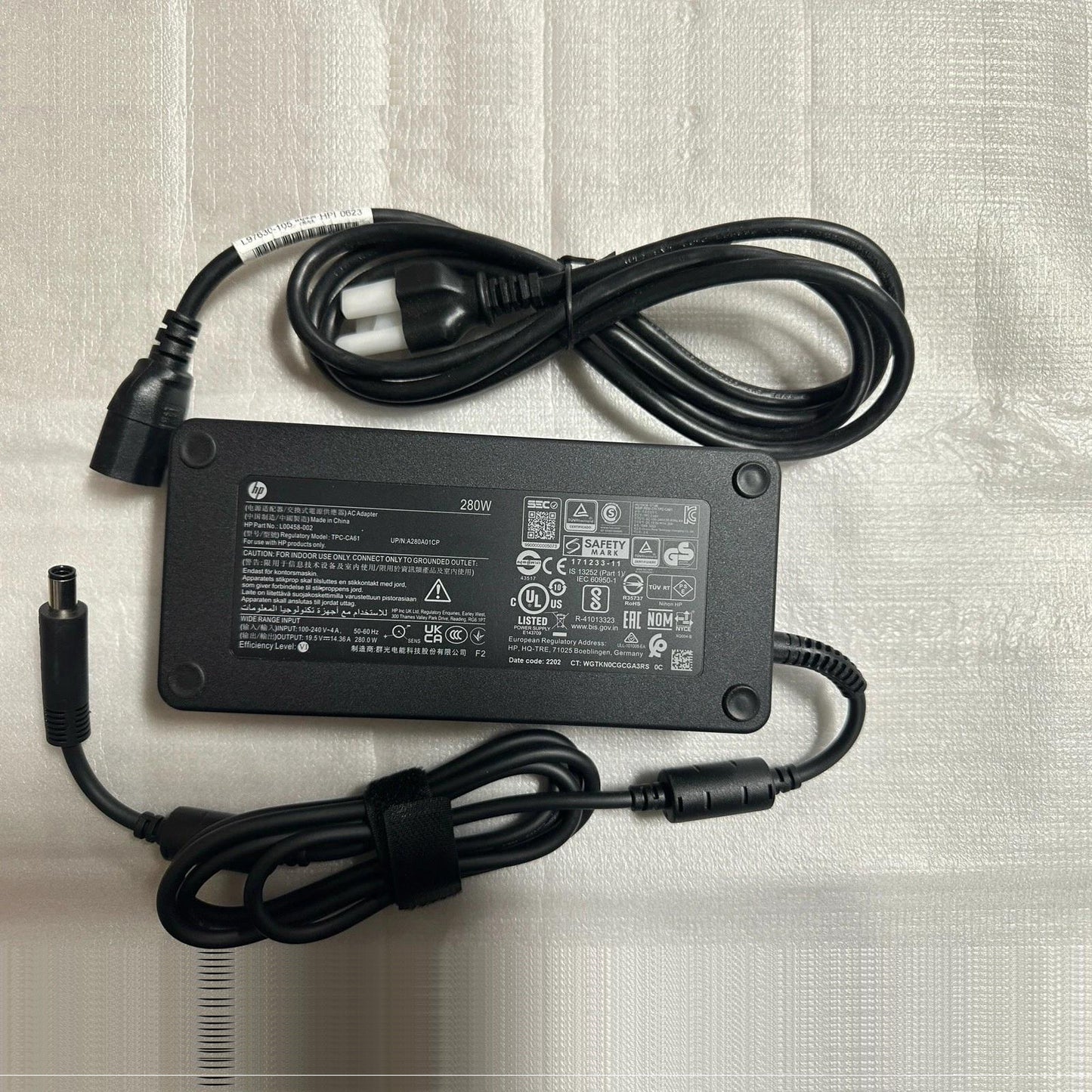 New Genuine 280W 7.4mm TPC-CA61 Adapter Charger for HP Engage One Pro AIO System