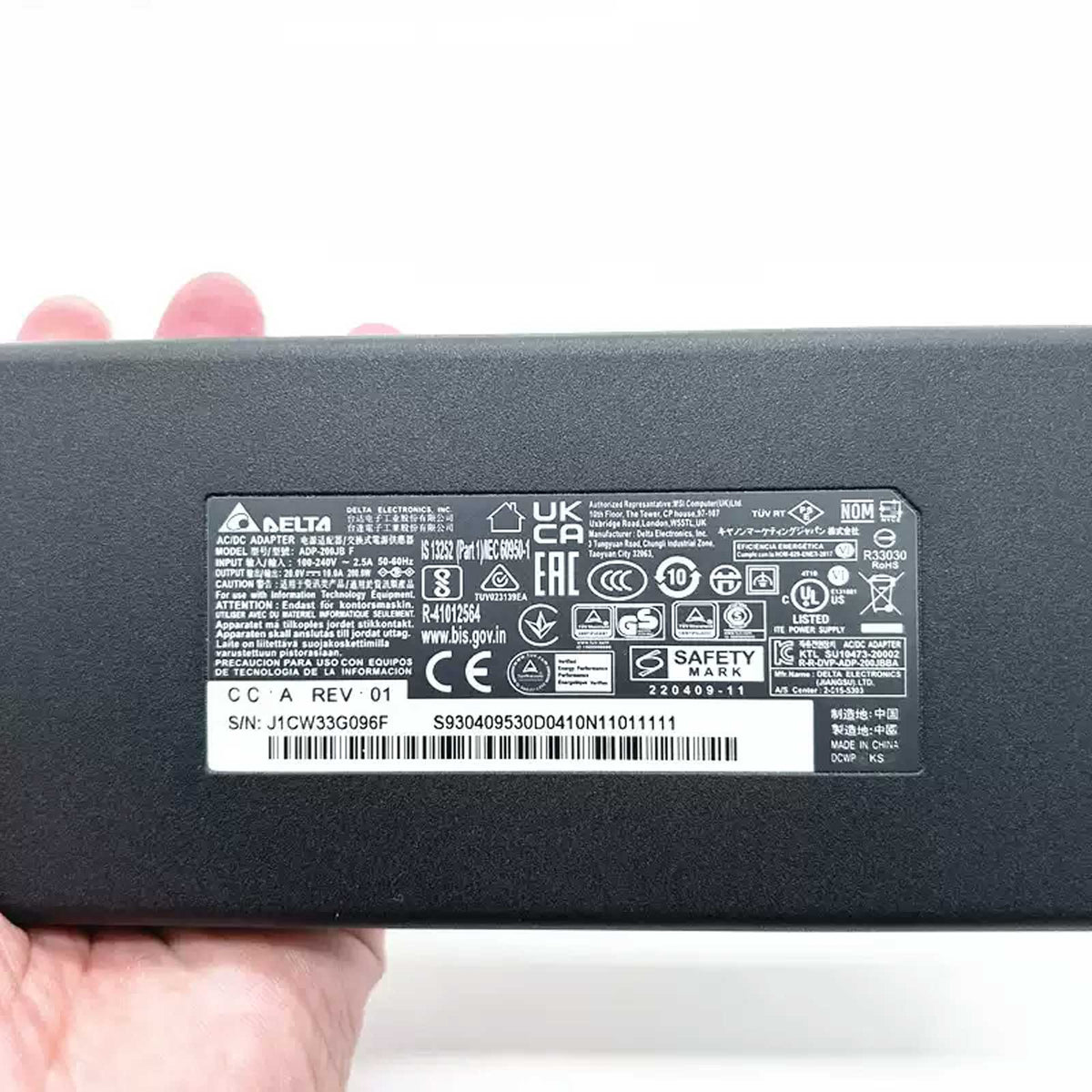 Delta 200W Charger ADP-200JB F 20V 10A for ASUS Vivobook Pro 15 Q543MJ