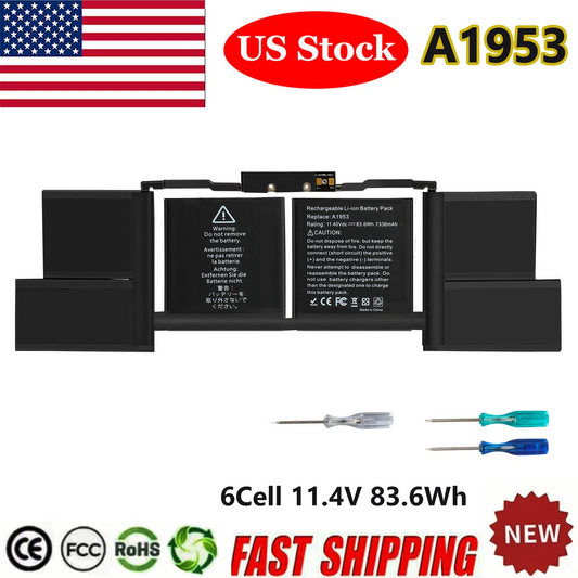  Renew Your 15" MacBook Pro 2018/2019 Battery | A1953 Model | OEM Specs
