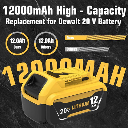 MAX XR Battery Replacement for DeWalt DCB206-2 DCB205-2 Lithium-Ion Power Tools