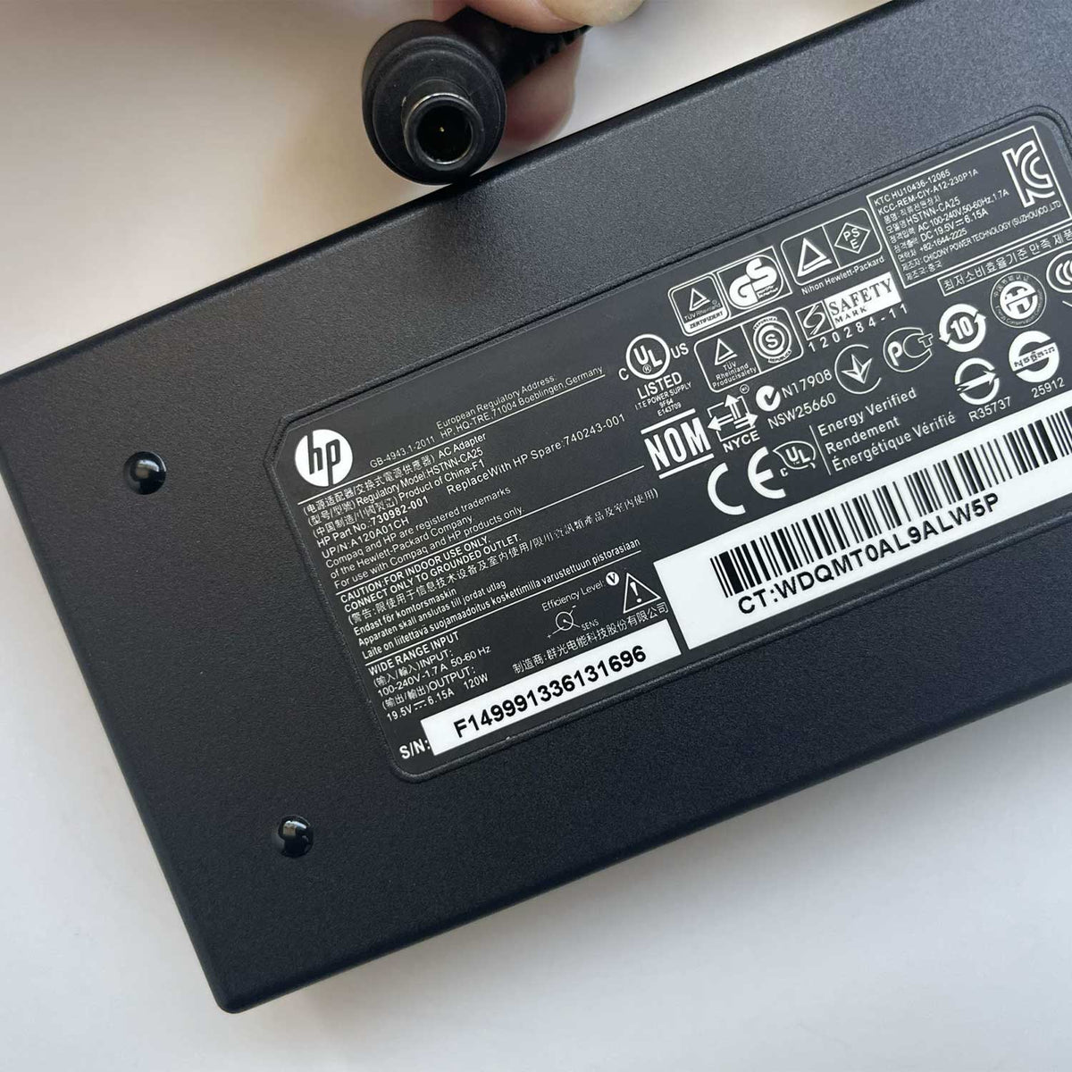 Genuine HP ProOne 400 G2 All-in-One PC Slim 19.5V 6.15A 120W AC Power Supply Adapter