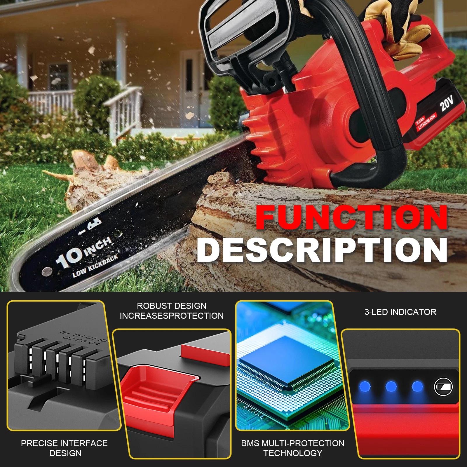 Lithium-Ion Battery Replacement for Bauer 20V Cordless Power Tools