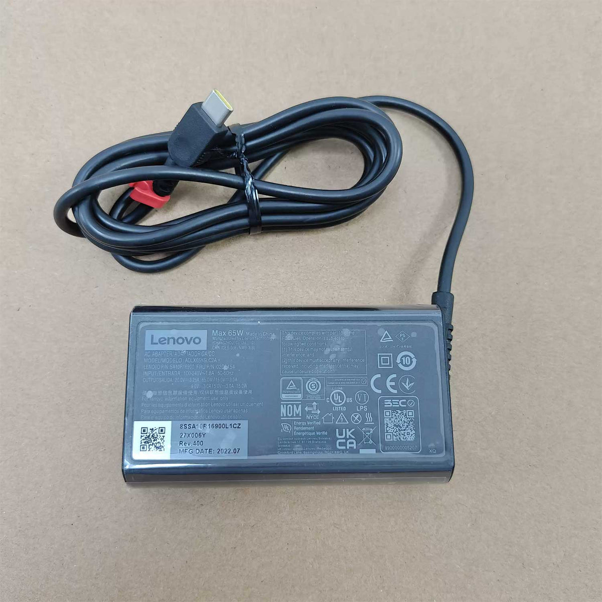 Lenovo 65W USB-C Charger ADLX65YSLC2A SA10R16900