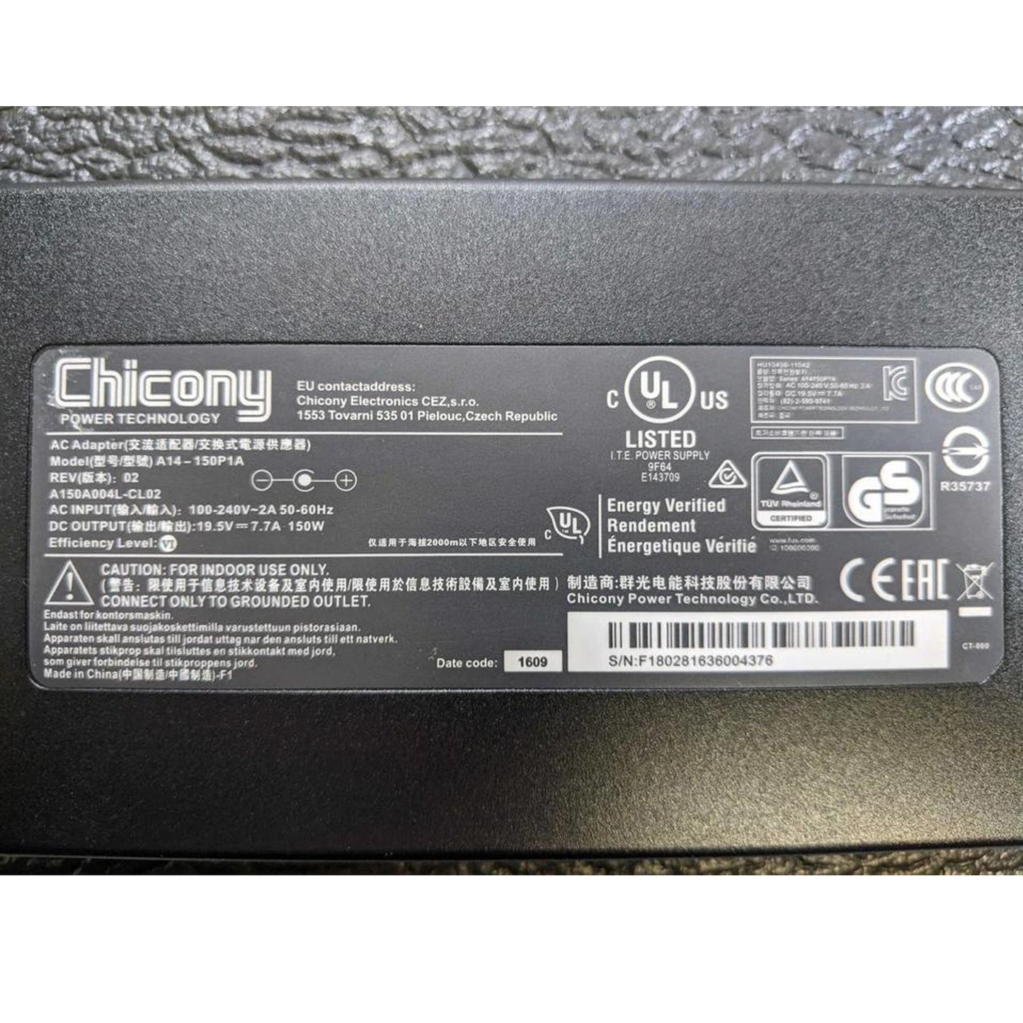Original Chicony A14-150P1A Laptop Charger for MSI Gaming Laptops