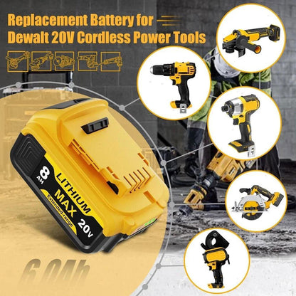 MAX XR Battery Replacement for DeWalt DCB206-2 DCB205-2 Lithium-Ion Power Tools
