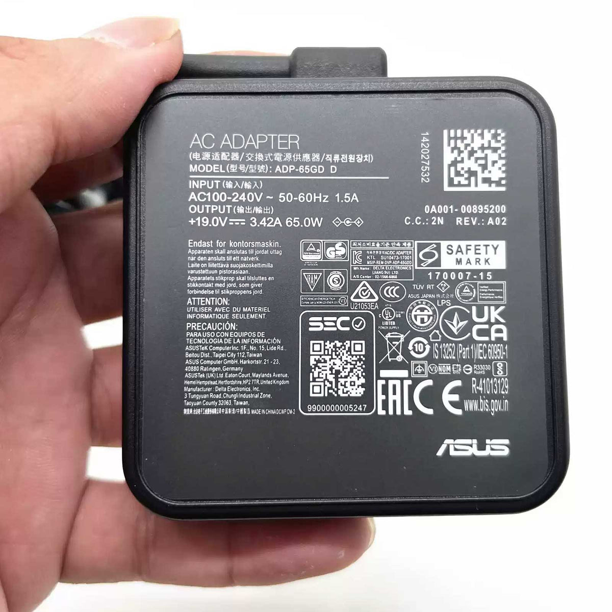 ASUS ROG GT-AC5300 Router 65W Power Adapter ADP-65GD D 19V 3.42A