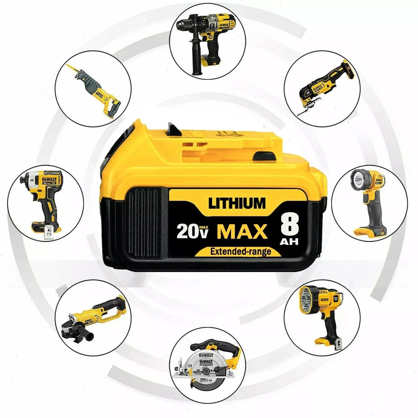 MAX XR Battery Replacement for DeWalt DCB206-2 DCB205-2 Lithium-Ion Power Tools