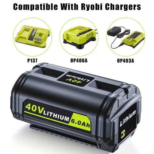 2PCS  Ryobi 40V Battery 6.0Ah Lithium New OP4050 OP40602 