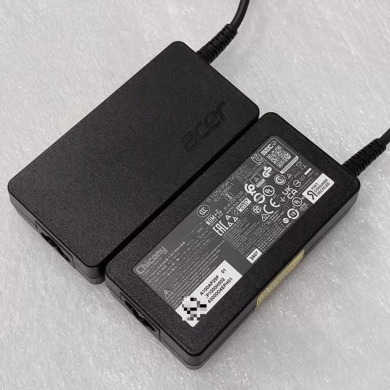 Genuine Chicony A22-100P2A Charger for Acer Swift X SFX16-52G-78PY Laptop